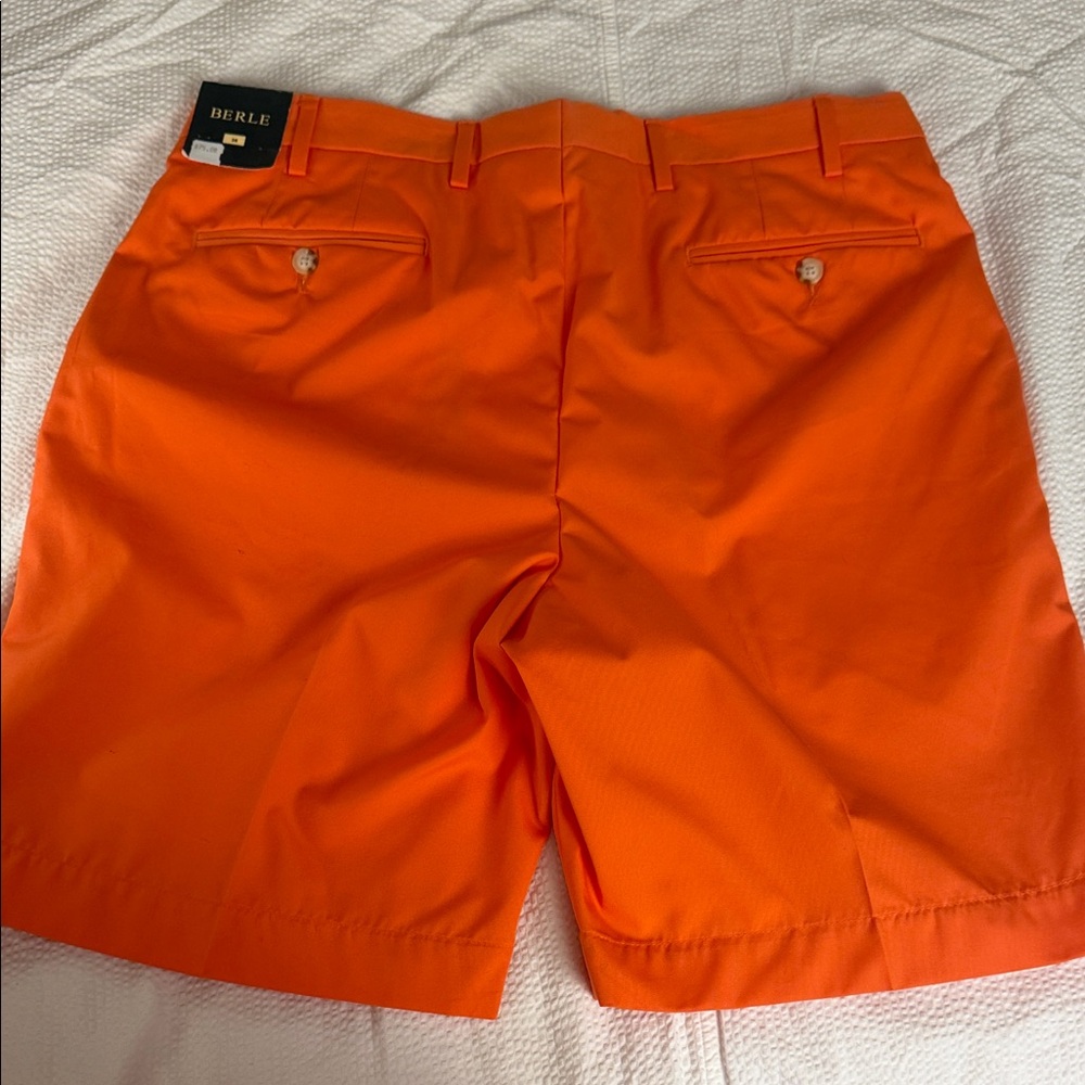 Berle Eljoy's Men's Orange Shorts sz36 - Picture 2 of 8